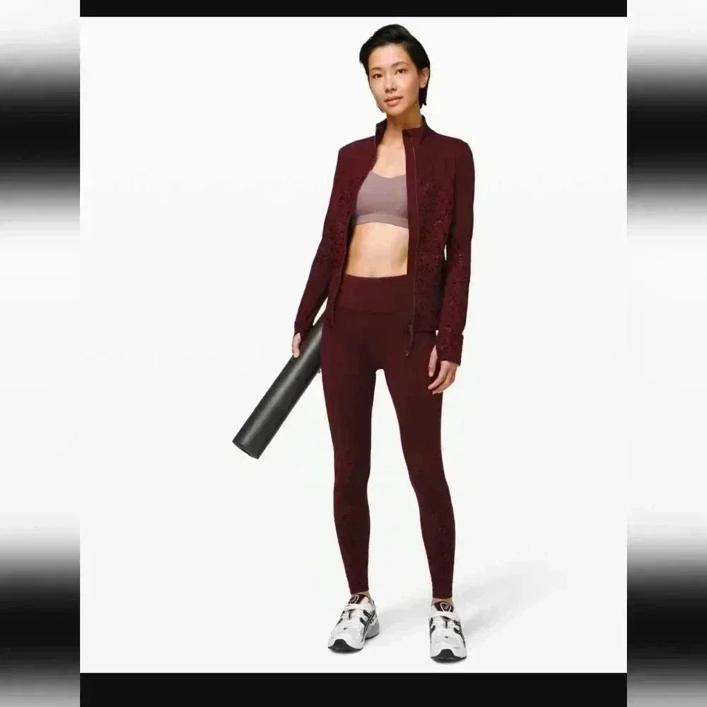 Lululemon Speed Wunder Mid-Rise Tight 28" *Speckle Shine Garnet / Garnet